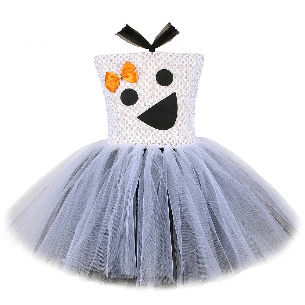 Baby Z Clothing - Белое черное платье-пачка с призраками для