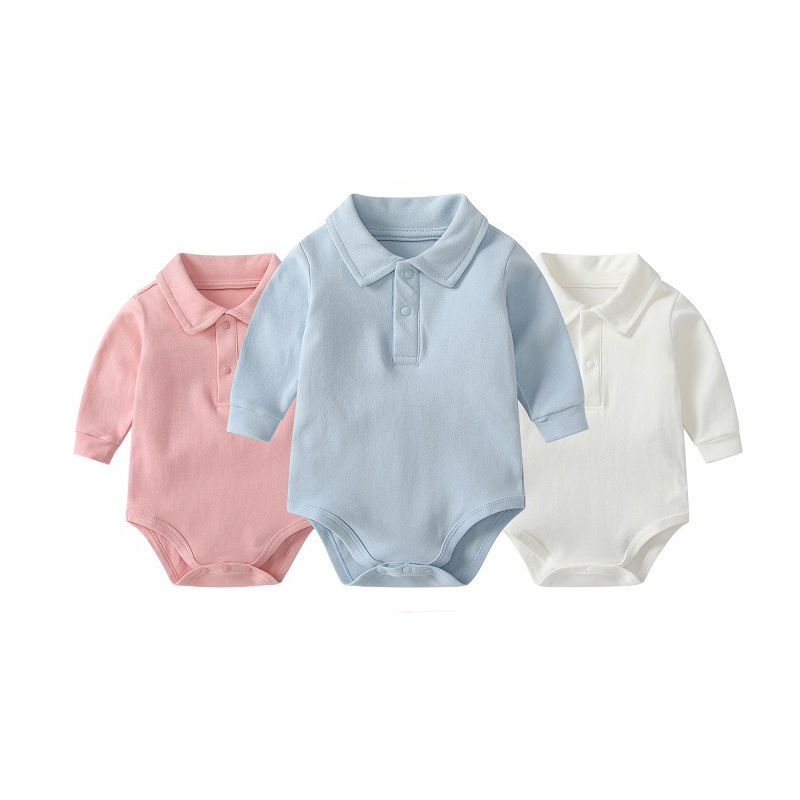 Romper Onesie Baby - Детский комбинезон с воротником-поло, 100% хлопок,
