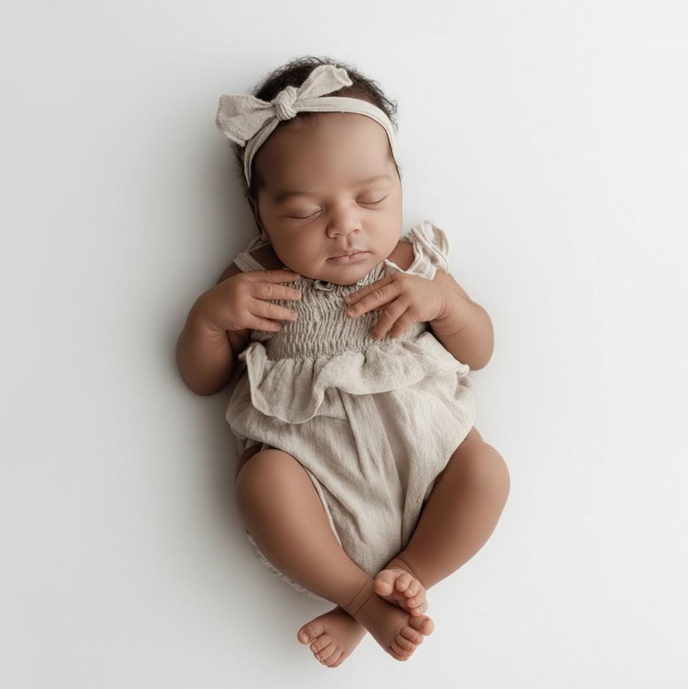 Baby Clothing Newborn - Реквизит для фотосессии новорожденных: Желтый льняной