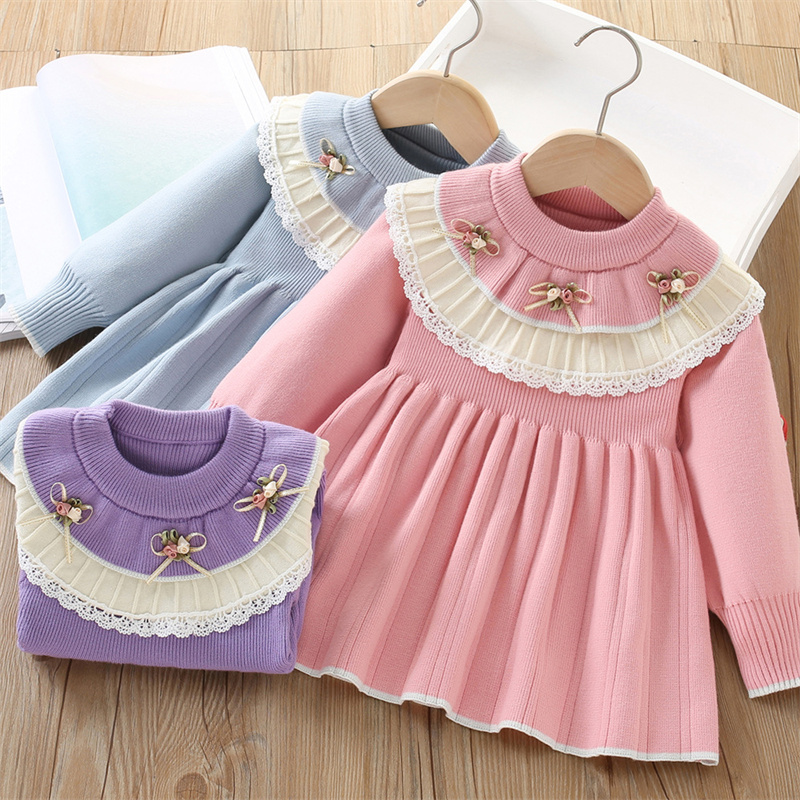 Baby Clothing Jumper - Вязаное платье для маленьких девочек, детский