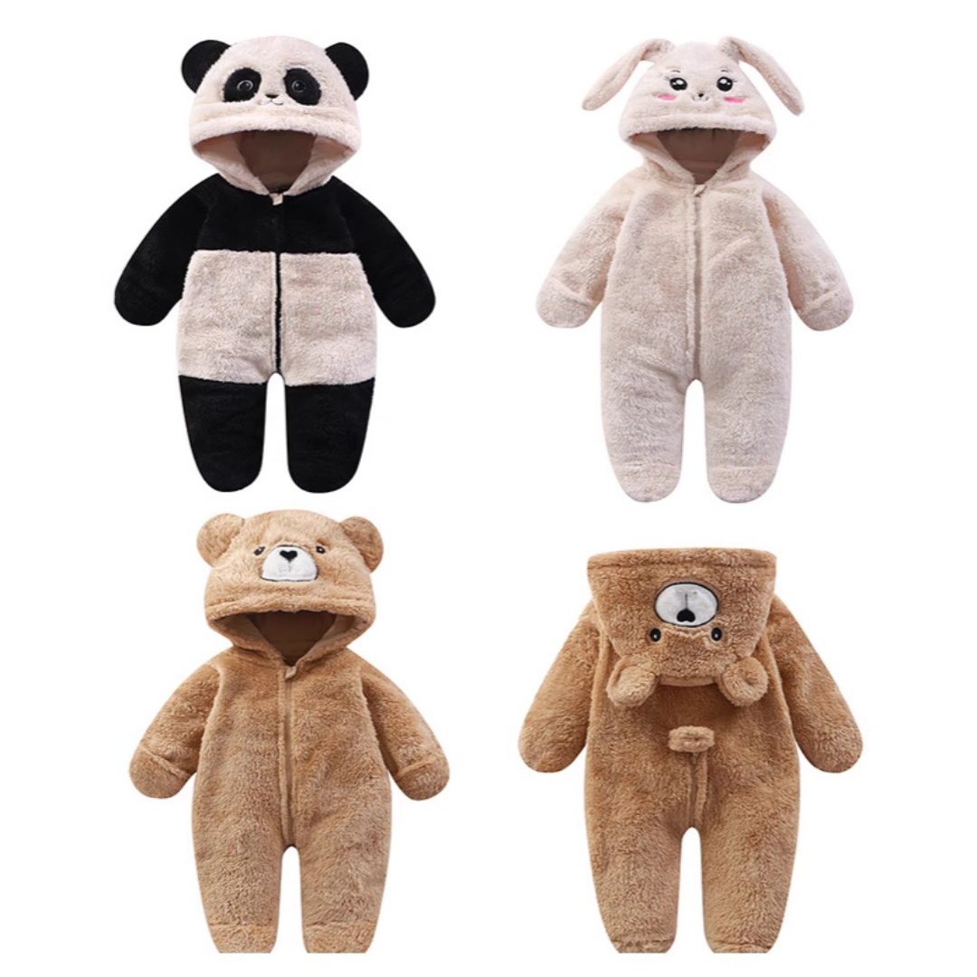 Romper Onesie Baby - Теплый пушистый комбинезон для новорожденных девочек