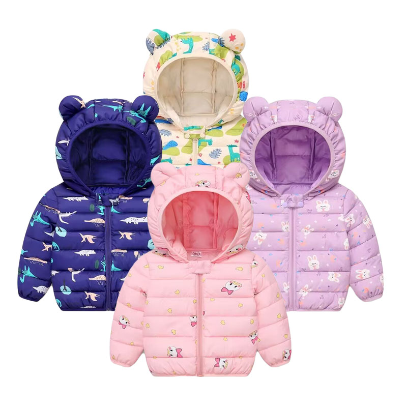Baby Clothing Zipper - Детское хлопковое пальто, пуховик с героями