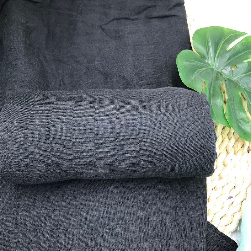 Muslin Swaddle Wrap - Детское накидка чистого черного цвета, ультрамягкое