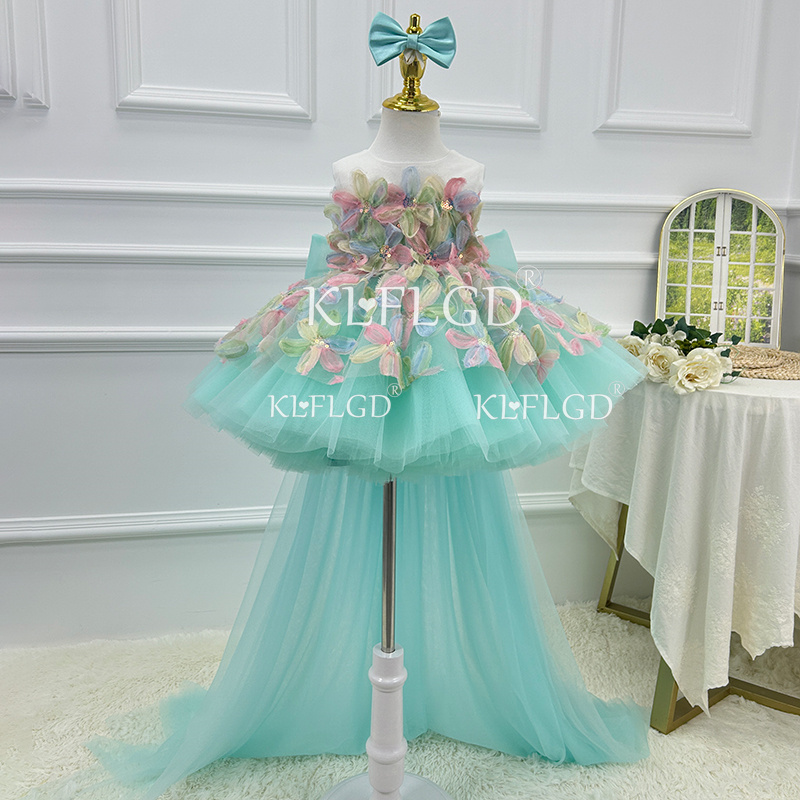 Baby Z Clothing - Элегантное бирюзовое платье для девочки KLFLGD,