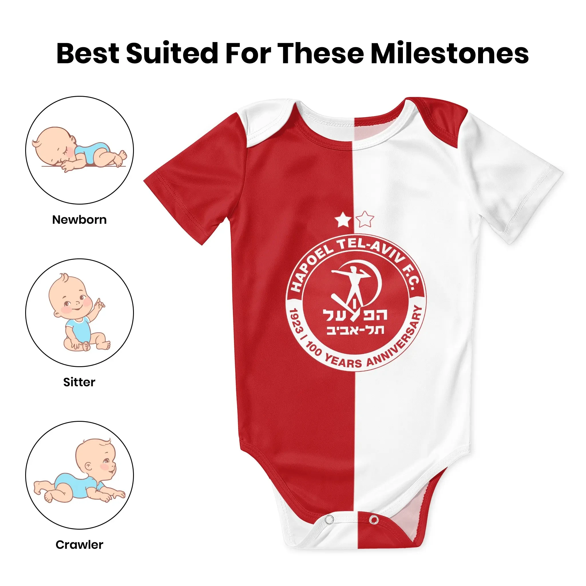 Hapoel Tel Aviv, детское боди, – обзор и цена Romper Onesie Baby