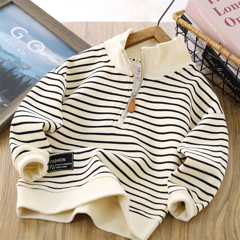 Толстовка в полоску для мальчи – обзор и цена Baby Clothing Zipper