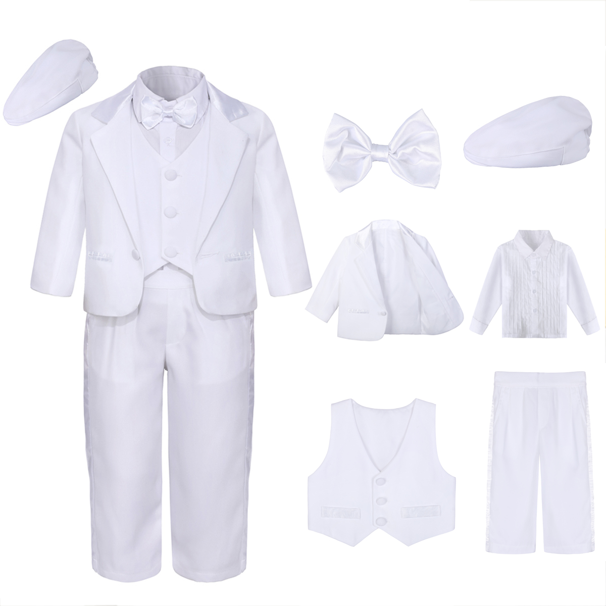 5 шт., белые наряды для крещен – обзор и цена Baby Clothing Designer